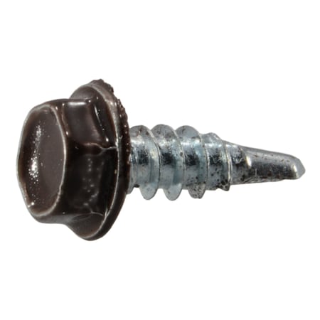 Midwest Fastener Sheet Metal Screw, #8 x 1/2 in, Zinc Plated Steel Hex Head Hex Drive, 60 PK 931233